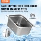VEVOR 6 Pack Pans Hotel, 1/2 Size Anti-Jam Steam Pan, 0,8mm πάχος από ανοξείδωτο ατσάλι Επιτραπέζιο ταψί εστιατορίου, 6 ιντσών βαθύ εμπορικό επιτραπέζιο τηγάνι, τροφοδοσία αποθήκευσης τροφίμων, για βιομηχανικό και επιστημονικό