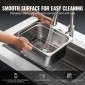 VEVOR 6 Pack Pans Hotel, 1/2 Size Anti-Jam Steam Pan, 0,8mm πάχος από ανοξείδωτο ατσάλι Επιτραπέζιο ταψί εστιατορίου, 6 ιντσών βαθύ εμπορικό επιτραπέζιο τηγάνι, τροφοδοσία αποθήκευσης τροφίμων, για βιομηχανικό και επιστημονικό