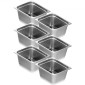 VEVOR 6 Pack Pans Hotel, 1/2 Size Anti-Jam Steam Pan, 0,8mm πάχος από ανοξείδωτο ατσάλι Επιτραπέζιο ταψί εστιατορίου, 6 ιντσών βαθύ εμπορικό επιτραπέζιο τηγάνι, τροφοδοσία αποθήκευσης τροφίμων, για βιομηχανικό και επιστημονικό