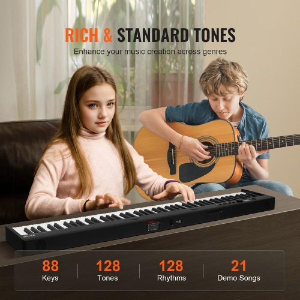 VEVOR 88 Key Folding Keyboard Piano, Bluetooth & MIDI, Φορητό ηλεκτρονικό ψηφιακό αναδιπλούμενο πιάνο με τσάντα πεντάλ για διατήρηση Ακουστικά με πλήκτρα αφής, επαναφορτιζόμενα για αρχάριους έφηβους, ενήλικες, μαύρο