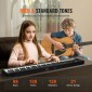 VEVOR 88 Key Folding Keyboard Piano, Bluetooth & MIDI, Φορητό ηλεκτρονικό ψηφιακό αναδιπλούμενο πιάνο με τσάντα πεντάλ για διατήρηση Ακουστικά με πλήκτρα αφής, επαναφορτιζόμενα για αρχάριους έφηβους, ενήλικες, μαύρο
