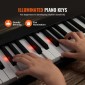 VEVOR 88 Key Folding Keyboard Piano, Bluetooth & MIDI, Φορητό ηλεκτρονικό ψηφιακό αναδιπλούμενο πιάνο με τσάντα πεντάλ για διατήρηση Ακουστικά με πλήκτρα αφής, επαναφορτιζόμενα για αρχάριους έφηβους, ενήλικες, μαύρο