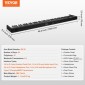 VEVOR 88 Key Folding Keyboard Piano, Bluetooth & MIDI, Φορητό ηλεκτρονικό ψηφιακό αναδιπλούμενο πιάνο με τσάντα πεντάλ για διατήρηση Ακουστικά με πλήκτρα αφής, επαναφορτιζόμενα για αρχάριους έφηβους, ενήλικες, μαύρο
