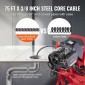 Μηχάνημα καθαρισμού αποχέτευσης VEVOR 23m x 10,5mm, Χειροκίνητη τροφοδοσία Sewer Snake Auger with 4 Cutters & ποδοδιακόπτης που ενεργοποιείται με αέρα για σωλήνες 50mm έως 100mm
