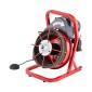 Μηχάνημα καθαρισμού αποχέτευσης VEVOR 23m x 10,5mm, Χειροκίνητη τροφοδοσία Sewer Snake Auger with 4 Cutters & ποδοδιακόπτης που ενεργοποιείται με αέρα για σωλήνες 50mm έως 100mm