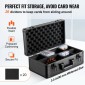 Κουτί αποθήκευσης καρτών VEVOR Graded Card Slots, 4 Slots, Graded Sports Card Holder Case Cards with Key Lock Foam Dividers, for 96 Graded Card PSA 68 BGS Graded Cards 76 SGC Cards 348 Top Loaders or 999+ Loose Cards
