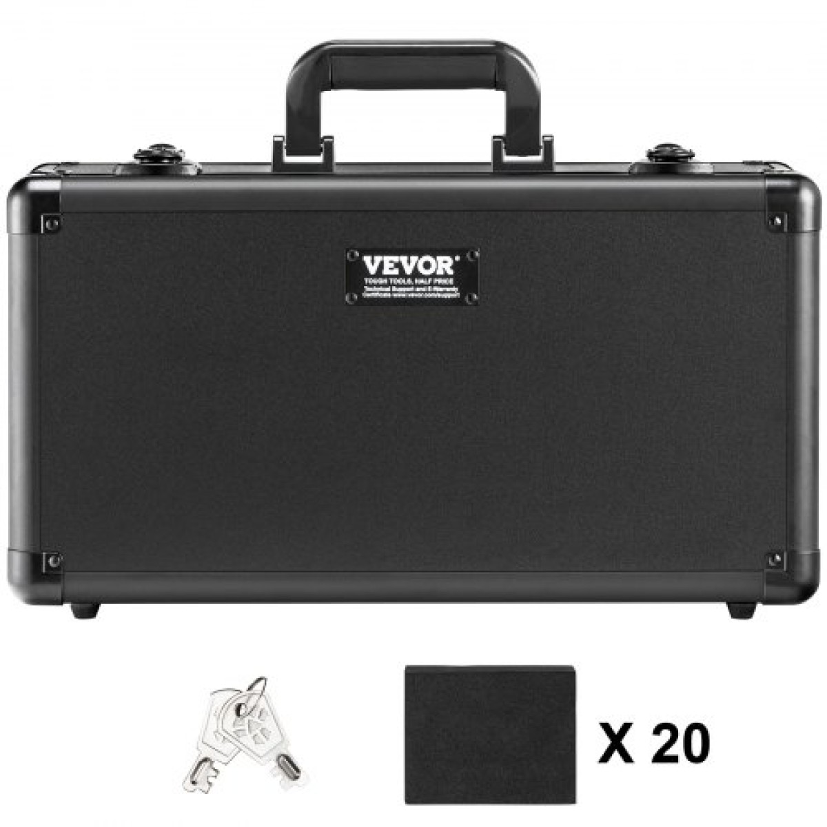 Κουτί αποθήκευσης καρτών VEVOR Graded Card Slots, 4 Slots, Graded Sports Card Holder Case Cards with Key Lock Foam Dividers, for 96 Graded Card PSA 68 BGS Graded Cards 76 SGC Cards 348 Top Loaders or 999+ Loose Cards