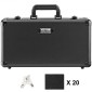 Κουτί αποθήκευσης καρτών VEVOR Graded Card Slots, 4 Slots, Graded Sports Card Holder Case Cards with Key Lock Foam Dividers, for 96 Graded Card PSA 68 BGS Graded Cards 76 SGC Cards 348 Top Loaders or 999+ Loose Cards