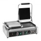 Εμπορική σχάρα Panini VEVOR, Ηλεκτρικό σάντουιτς Panini Maker 3600W, Ανοξείδωτη ψησταριά διπλής πρέσας σάντουιτς, ψησταριά Panini με έλεγχο θερμοκρασίας, 48x23 cm Επίπεδη εμαγιέ πλάκα για μπριζόλα χάμπουργκερ μπέικον