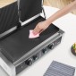 Εμπορική σχάρα Panini VEVOR, Ηλεκτρικό σάντουιτς Panini Maker 3600W, Ανοξείδωτη ψησταριά διπλής πρέσας σάντουιτς, ψησταριά Panini με έλεγχο θερμοκρασίας, 48x23 cm Επίπεδη εμαγιέ πλάκα για μπριζόλα χάμπουργκερ μπέικον