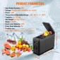 Ψυγείο αυτοκινήτου VEVOR, 12 Volt υποβραχιόνιο αυτοκινήτου Ψυγείο Ψυγείο, Μονόζωνη φορητή κατάψυξη 8 L, -4℉-68℉ Ρυθμιζόμενο εύρος, 12/24V DC και 100-240V AC συμπιεστής ψύκτη για εξωτερικούς χώρους, κάμπινγκ