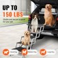 VEVOR Dog Stair for Cars Πτυσσόμενα σκαλοπάτια σκύλου 5 βημάτων Αλουμίνιο φορτία έως 68 κιλά