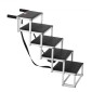 VEVOR Dog Stair for Cars Πτυσσόμενα σκαλοπάτια σκύλου 5 βημάτων Αλουμίνιο φορτία έως 68 κιλά