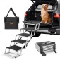 VEVOR Dog Stair for Cars Πτυσσόμενα σκαλοπάτια σκύλου 5 βημάτων Αλουμίνιο φορτία έως 68 κιλά