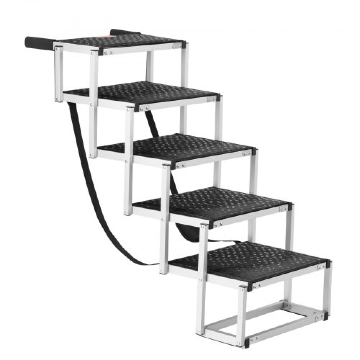 VEVOR Dog Stair for Cars Πτυσσόμενα σκαλοπάτια σκύλου 5 βημάτων Αλουμίνιο φορτία έως 68 κιλά