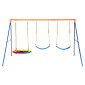 VEVOR Swing Swing για Backyard, 600lbs Load Capacity Swing Set, με 1 Swing Saucer Seat, 2 Belt Swing Settings, Heavy Duty A-Frame Metal Swing Stand και ρυθμιζόμενο σχοινί, Swingset Outdoor για παιδιά