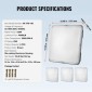 VEVOR 4 Pack LED φώτα κουβούκλιο, 150W, 16500LM 5000K Daylight Commercial Industrial Outdoor Canopy Lights, 315mm x 315mm Επιφανειακή βάση Φωτισμός οροφής για βενζινάδικο αποθήκη Garage Street Shop, IP65
