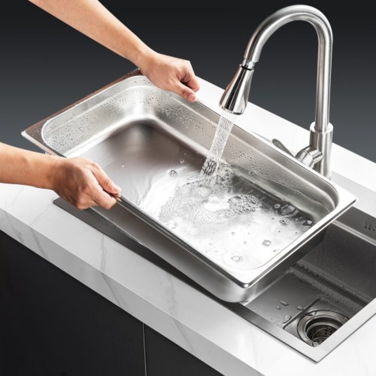 VEVOR 6 Pack Pans Hotel, Full Size Anti-Jam Steam Pan, 0,8mm πάχος από ανοξείδωτο χάλυβα Εστιατόριο Steam Pan, 4 ιντσών Deep Commercial Tags, Catering Storage Food Pan, for Industrial & Scientific