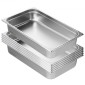 VEVOR 6 Pack Pans Hotel, Full Size Anti-Jam Steam Pan, 0,8mm πάχος από ανοξείδωτο χάλυβα Εστιατόριο Steam Pan, 4 ιντσών Deep Commercial Tags, Catering Storage Food Pan, for Industrial & Scientific