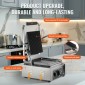 Εμπορική σχάρα Panini VEVOR, Ηλεκτρικό σάντουιτς Panini Maker 1800W, Ανοξείδωτη ψησταριά σάντουιτς με λαβή και έλεγχο θερμοκρασίας, 22x23 cm Επίπεδη εμαγιέ πλάκα, για μπριζόλα χάμπουργκερ μπέικον