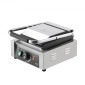 Εμπορική σχάρα Panini VEVOR, Ηλεκτρικό σάντουιτς Panini Maker 1800W, Ανοξείδωτη ψησταριά σάντουιτς με λαβή και έλεγχο θερμοκρασίας, 22x23 cm Επίπεδη εμαγιέ πλάκα, για μπριζόλα χάμπουργκερ μπέικον
