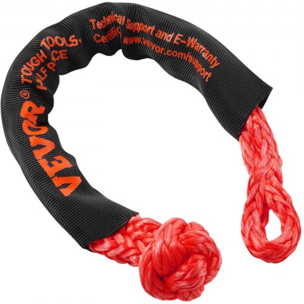 VEVOR Soft Shackle Synthetic Recovery Rope 2PCS 1,3x56 cm 20 Ton Break Strength