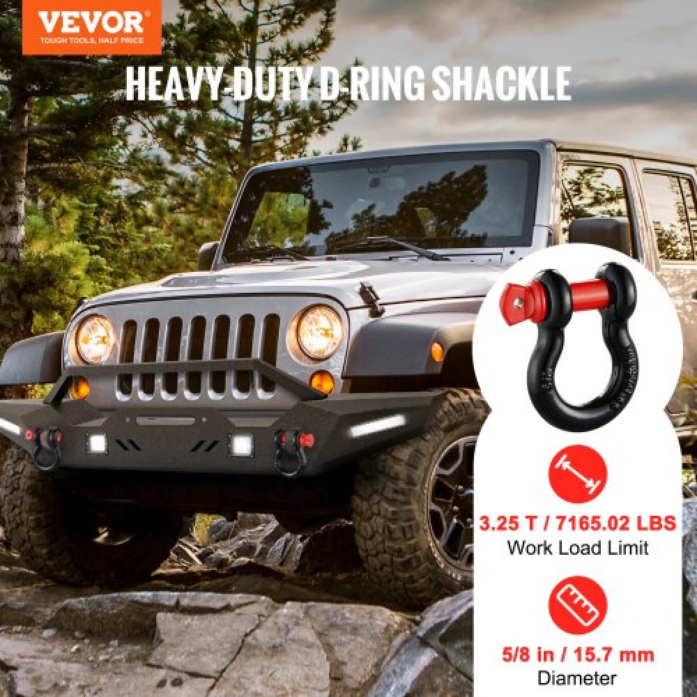 VEVOR 4 Pack 15,9 χλστ. Δακτύλιος Δακτύλιος με 19 χιλ. Βιδωτός πείρος 13 Τόνων Αντοχή θραύσης