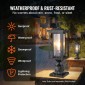 VEVOR 2 Pack Dusk to Dawn Outdoor Post Light, 450 mm, Αδιάβροχα φωτιστικά Post με 3,5 in Pier Mount Base Glass Shade, Αλεξικέραυνο Εξωτερικό Φωτιστικό Στήλης Πόλου για Patio Garden Pathway