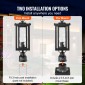 VEVOR 2 Pack Dusk to Dawn Outdoor Post Light, 450 mm, Αδιάβροχα φωτιστικά Post με 3,5 in Pier Mount Base Glass Shade, Αλεξικέραυνο Εξωτερικό Φωτιστικό Στήλης Πόλου για Patio Garden Pathway