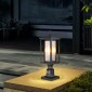 VEVOR 2 Pack Dusk to Dawn Outdoor Post Light, 450 mm, Αδιάβροχα φωτιστικά Post με 3,5 in Pier Mount Base Glass Shade, Αλεξικέραυνο Εξωτερικό Φωτιστικό Στήλης Πόλου για Patio Garden Pathway