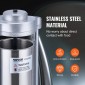 VEVOR Manual Sausage Stuffer, 2 L / 5 LBS Vertical Sausage Machine with G-type Clamp, Food-Grade 304 Stainless Steel Barrel with 2 Stuffing Tube, for Home Kitchen Restaurant Commercial