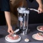 VEVOR Manual Sausage Stuffer, 2 L / 5 LBS Vertical Sausage Machine with G-type Clamp, Food-Grade 304 Stainless Steel Barrel with 2 Stuffing Tube, for Home Kitchen Restaurant Commercial