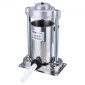 VEVOR Manual Sausage Stuffer, 2 L / 5 LBS Vertical Sausage Machine with G-type Clamp, Food-Grade 304 Stainless Steel Barrel with 2 Stuffing Tube, for Home Kitchen Restaurant Commercial