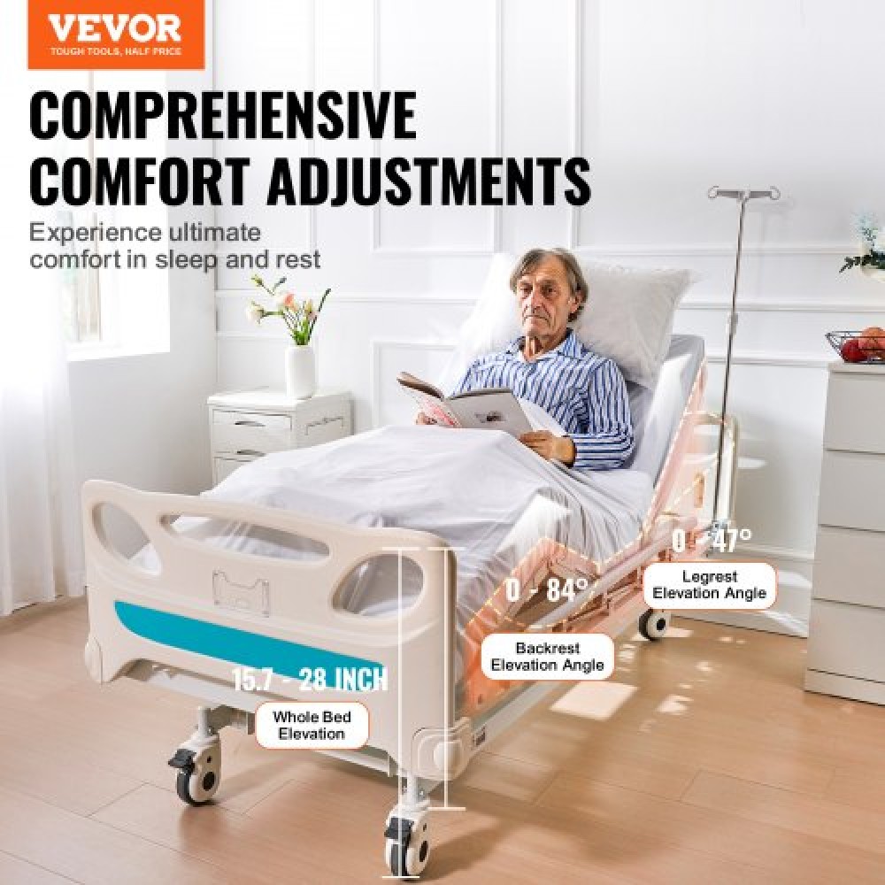 VEVOR Premium 3 Function Full Electric Hospital Bed ICU Medical Bed 200 kg φορτία