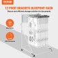 Βάση αποθήκευσης VEVOR Mobile Blueprint, Στήριγμα σχεδίου με 12 περιστρεφόμενους βραχίονες, φορητή θήκη σχεδιαγράμματος με ρυθμιζόμενο ύψος και μήκος, βάση οθόνης αφίσας για γραφείο και σπίτι (μόνο ράφι χωρίς σφιγκτήρες)
