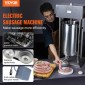 VEVOR Electric Sausage Stuffer, 25 L / 55 LBS Vertical Meat Stuffer, Motor 400W, Stepless Speed ​​Control and Foot Pedal, κατασκευασμένο από ανοξείδωτο ατσάλι 304 ποιότητας τροφίμων, 5 σωλήνες γέμισης για το σπίτι, επαγγελματικό