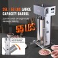 VEVOR Electric Sausage Stuffer, 25 L / 55 LBS Vertical Meat Stuffer, Motor 400W, Stepless Speed ​​Control and Foot Pedal, κατασκευασμένο από ανοξείδωτο ατσάλι 304 ποιότητας τροφίμων, 5 σωλήνες γέμισης για το σπίτι, επαγγελματικό