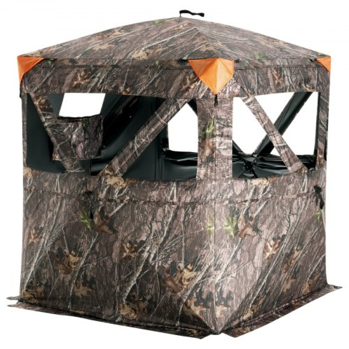 VEVOR Hunting Blind, 270° Ground Blind, 1-2 Person Pop Up Deer Blind για κυνήγι με τσάντα μεταφοράς, φορητή ελαστική σκηνή κυνηγιού, 3 οριζόντια παράθυρα για τη Τουρκία και το κυνήγι ελαφιού