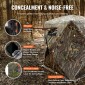 VEVOR Hunting Blind, 270° Ground Blind, 1-2 Person Pop Up Deer Blind για κυνήγι με τσάντα μεταφοράς, φορητή ελαστική σκηνή κυνηγιού, 3 οριζόντια παράθυρα για τη Τουρκία και το κυνήγι ελαφιού