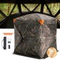 VEVOR Hunting Blind, 270° Ground Blind, 1-2 Person Pop Up Deer Blind για κυνήγι με τσάντα μεταφοράς, φορητή ελαστική σκηνή κυνηγιού, 3 οριζόντια παράθυρα για τη Τουρκία και το κυνήγι ελαφιού