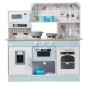 VEVOR Play Kitchen for Kids, Ξύλινο Σετ Κουζίνας Παιχνιδιού με Φώτα και Ήχους, Μικρή Κουζίνα με παγομηχανή, Φούρνος, Νιπτήρας, Φούρνοι μικροκυμάτων, Ψυγείο και Σκεύη και Αξεσουάρ Φρούτων για Μικρά παιδιά, Λευκό