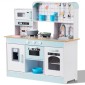 VEVOR Play Kitchen for Kids, Ξύλινο Σετ Κουζίνας Παιχνιδιού με Φώτα και Ήχους, Μικρή Κουζίνα με παγομηχανή, Φούρνος, Νιπτήρας, Φούρνοι μικροκυμάτων, Ψυγείο και Σκεύη και Αξεσουάρ Φρούτων για Μικρά παιδιά, Λευκό