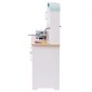 VEVOR Play Kitchen for Kids, Ξύλινο Σετ Κουζίνας Παιχνιδιού με Φώτα και Ήχους, Μικρή Κουζίνα με παγομηχανή, Φούρνος, Νιπτήρας, Φούρνοι μικροκυμάτων, Ψυγείο και Σκεύη και Αξεσουάρ Φρούτων για Μικρά παιδιά, Λευκό