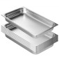 VEVOR 6 Pack Pans Hotel, Full Size Anti-Jam Steam Pan, 0,8mm πάχος από ανοξείδωτο ατσάλι Εστιατόριο Steam Pan, 2,5 ιντσών Deep Commercial Tags, Catering Storage Food Pan, for Industrial & Scientifi
