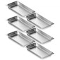 VEVOR 6 Pack Pans Hotel, Full Size Anti-Jam Steam Pan, 0,8mm πάχος από ανοξείδωτο ατσάλι Εστιατόριο Steam Pan, 2,5 ιντσών Deep Commercial Tags, Catering Storage Food Pan, for Industrial & Scientifi