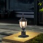 VEVOR 2 Pack Dusk to Dawn Outdoor Post Light, 390 mm, Αδιάβροχα φωτιστικά με 3,5 in Pier Mount Base Glass Shade, Αλεξικέραυνο Εξωτερικό Φωτιστικό Στήλης Πόλου για Patio Garden Pathway