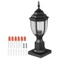 VEVOR 2 Pack Dusk to Dawn Outdoor Post Light, 390 mm, Αδιάβροχα φωτιστικά με 3,5 in Pier Mount Base Glass Shade, Αλεξικέραυνο Εξωτερικό Φωτιστικό Στήλης Πόλου για Patio Garden Pathway