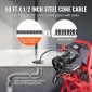Μηχάνημα καθαρισμού αποχέτευσης VEVOR 15m x 13mm, Χειροκίνητη τροφοδοσία Sewer Snake Auger with 4 Cutters & Air-activated Foot Switch for 50mm to 150mm Pipes