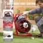 Μηχάνημα καθαρισμού αποχέτευσης VEVOR 15m x 13mm, Χειροκίνητη τροφοδοσία Sewer Snake Auger with 4 Cutters & Air-activated Foot Switch for 50mm to 150mm Pipes