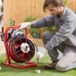 Μηχάνημα καθαρισμού αποχέτευσης VEVOR 15m x 13mm, Χειροκίνητη τροφοδοσία Sewer Snake Auger with 4 Cutters & Air-activated Foot Switch for 50mm to 150mm Pipes